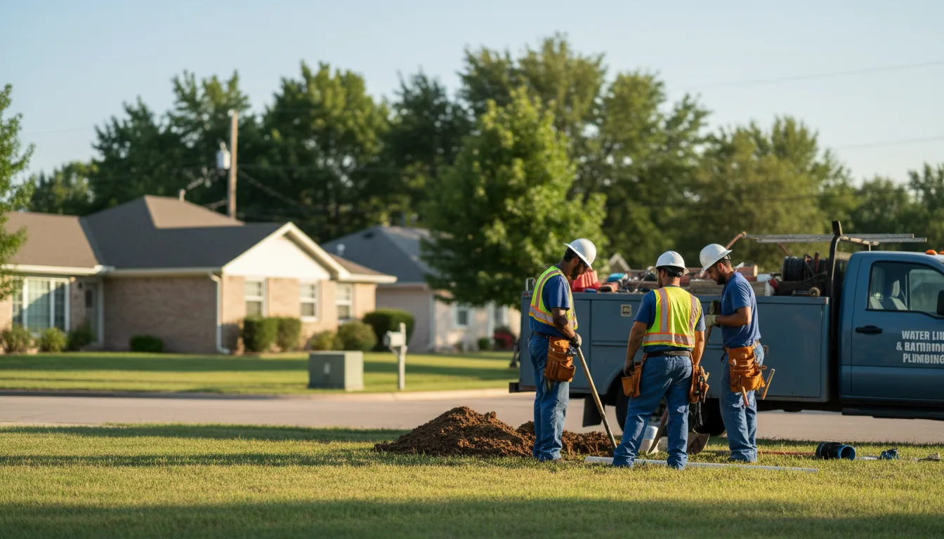Residential water line and bathroom plumbing service in Walkertown, NC